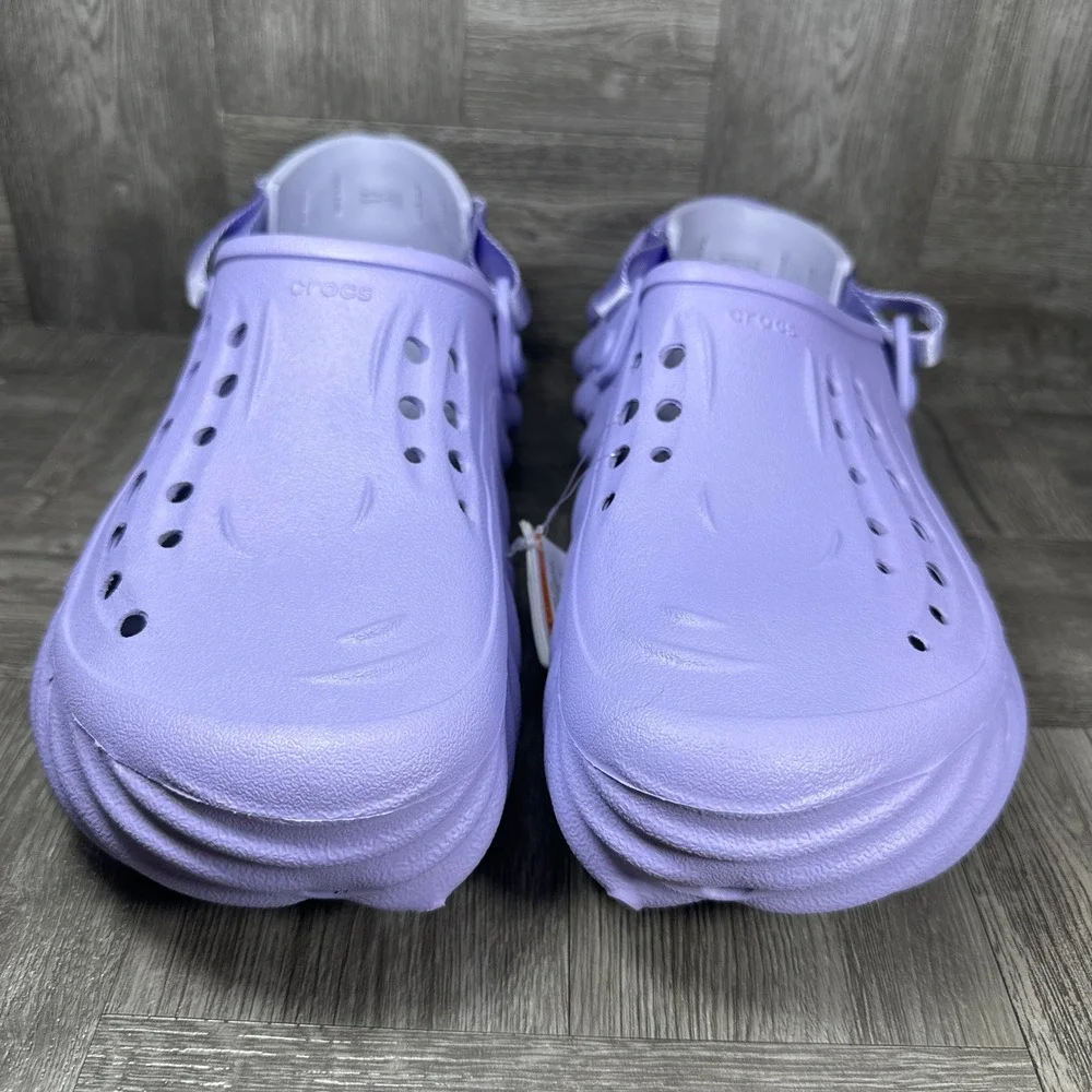 Crocs Echo Clog Mens Size 12 Purple Lavender Sporty Lightweight NEW 207937-5BN
